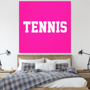 Lienzo Texto divertido deportivo rosa brillante TENIS atl