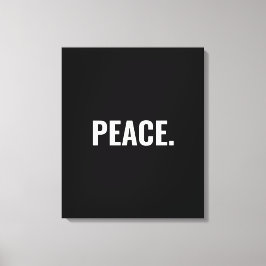 Lienzo Texto en blanco y negro sobre la paz contra la gue
