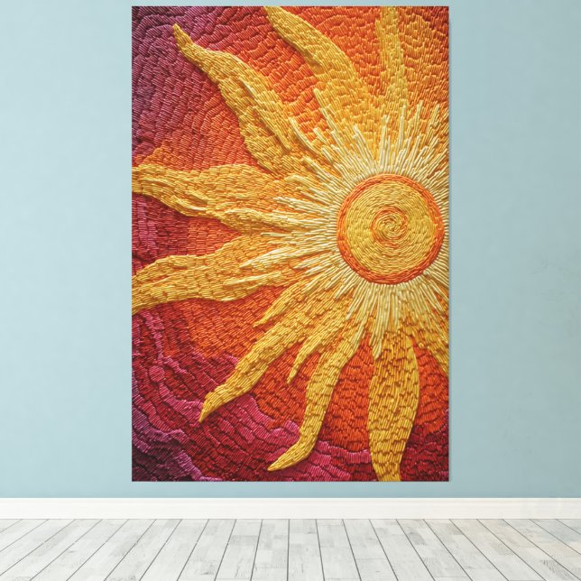 Lienzo Textura Abstracta de Explosión de Sol Radiante en  (Insitu (piso de madera))