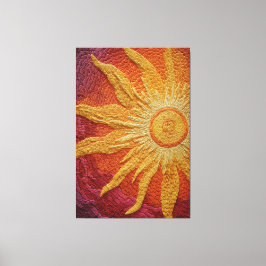 Lienzo Textura Abstracta de Explosión de Sol Radiante en 