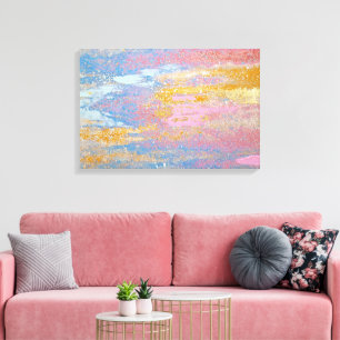 Lienzo textura abstracta de pintura pastel con motas de o