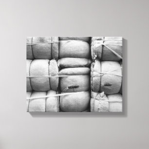 Lienzo Textura abstracta sacos en blanco y negro
