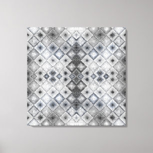 Lienzo Textura de celosía abstracta geométrica plateada y