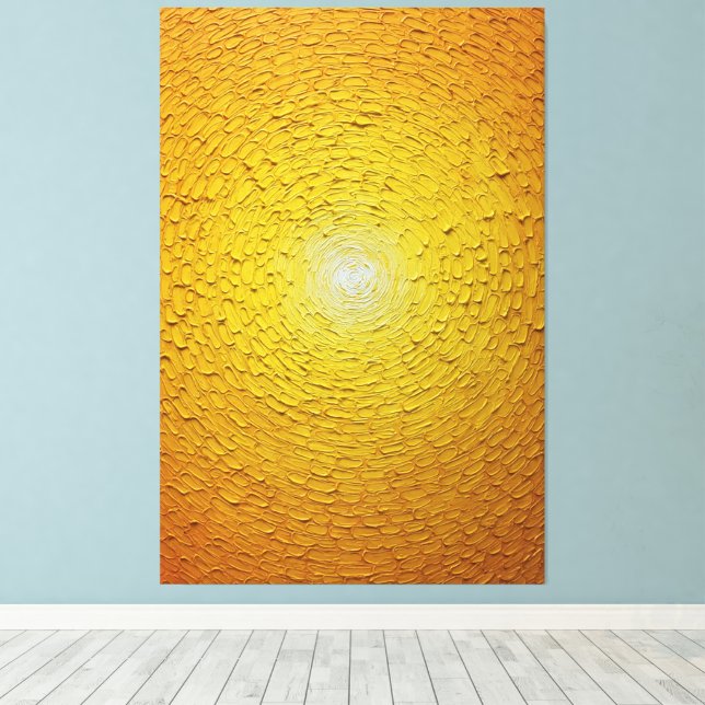 Lienzo Textura de explosión solar blanca y naranja radian (Insitu (piso de madera))