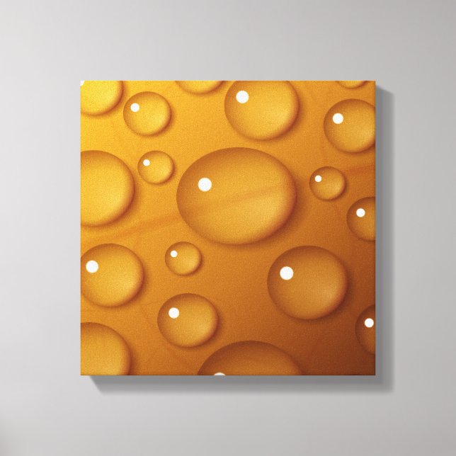 Lienzo Textura de gota de agua naranja (Anverso)