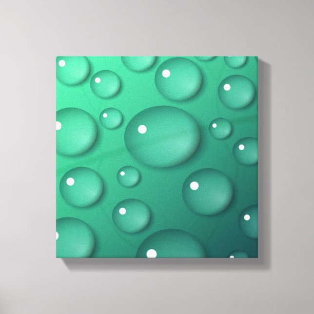 Lienzo Textura de gota de agua turquesa (Anverso)