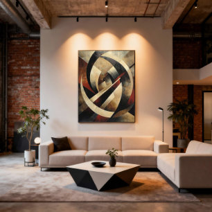 Lienzo Textura de madera geométrica abstracta