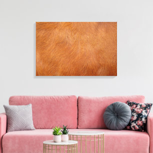 Lienzo Textura de pelo de vaca Highland marrón