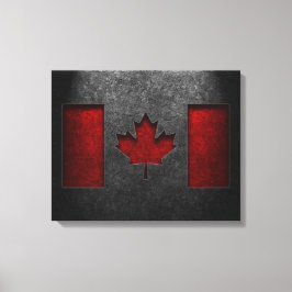 Lienzo Textura de piedra de la bandera de Canadá