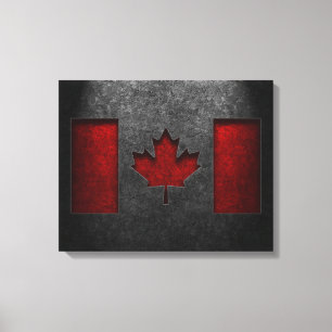 Lienzo Textura de piedra de la bandera de Canadá