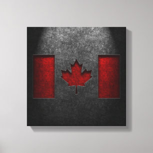 Lienzo Textura de piedra de la bandera de Canadá
