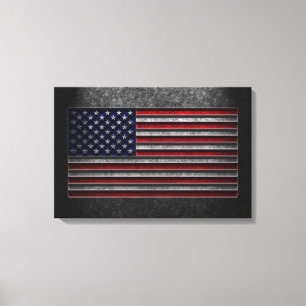 Lienzo Textura de piedra de la bandera estadounidense