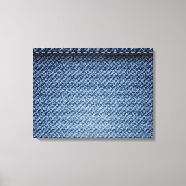 Lienzo Textura de vaqueros de mezclilla (Anverso)