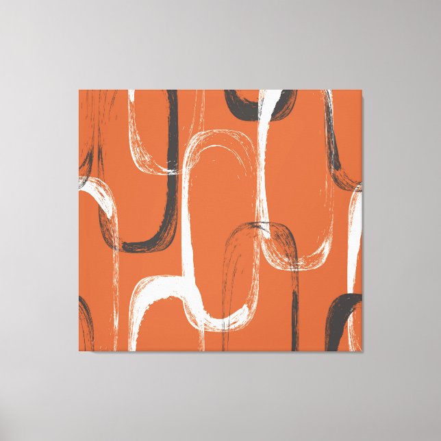 Lienzo Textura del pincel: fondo Naranja sin soldadura (Anverso)