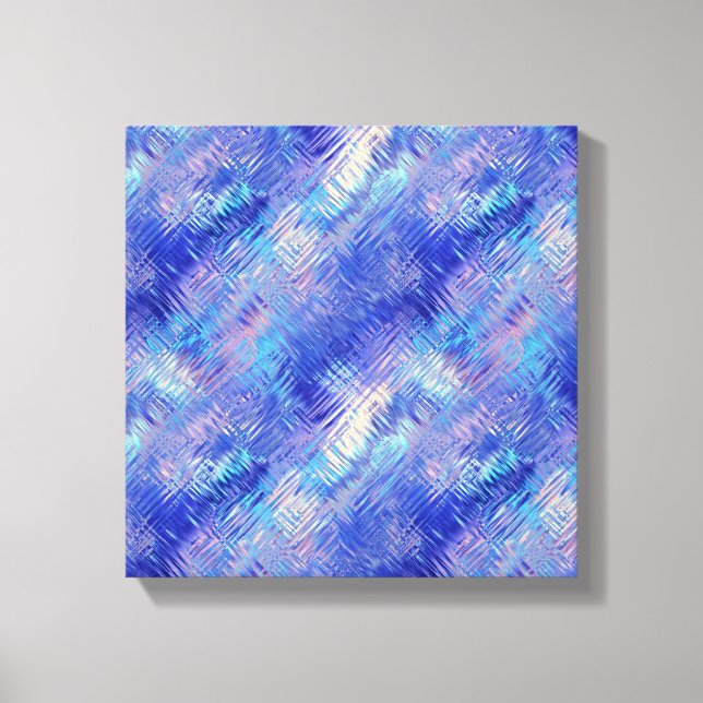 Lienzo Textura Garabateada Azul Zafiro (Anverso)