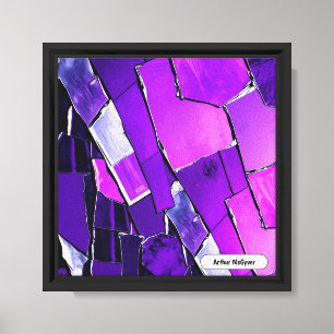 Lienzo Textura Metálica Plum Noir Glitch Glam