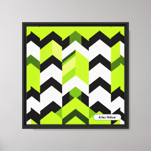 Lienzo Textura moderna chevron wasabi vibrante estética