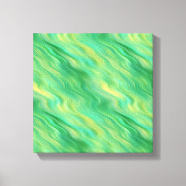 Lienzo Textura ondulada verde pino (Anverso)