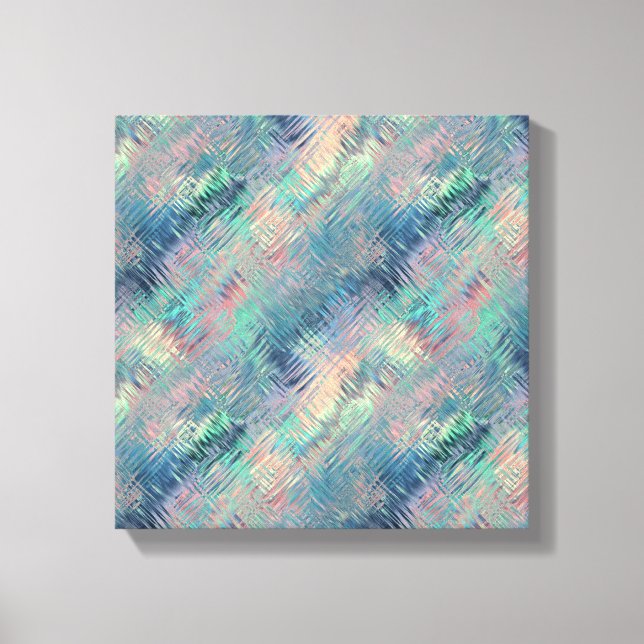 Lienzo Textura vidriosa azul de Alejandrita (Anverso)
