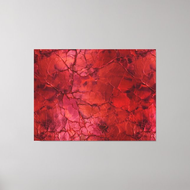 Lienzo Texturados, grietas, vanos en rojo profundo (Anverso)