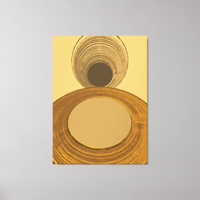 Lienzo Textured Gold Abstract Geometric Contemporary (Anverso)