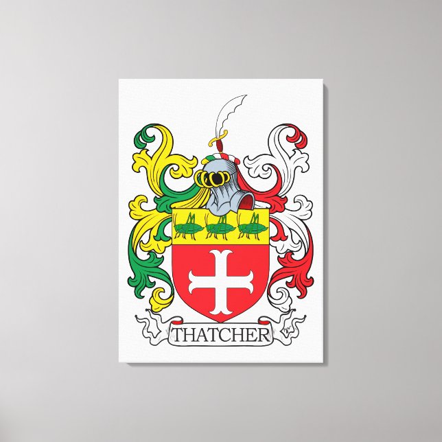 Lienzo Thatcher Family Crest (Anverso)