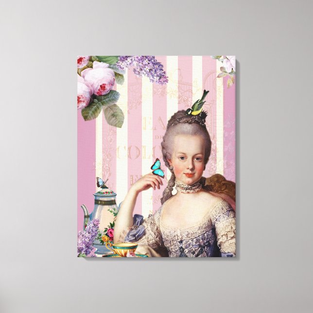 Lienzo Thé au Petit Trianon - rosa (Anverso)