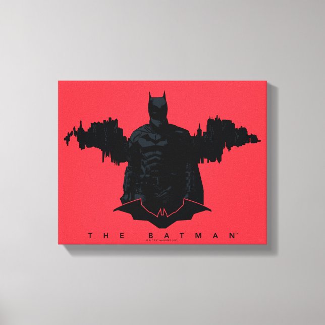 Lienzo The Batman Gotham Silhouette (Anverso)