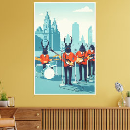 Lienzo The Beatles parody