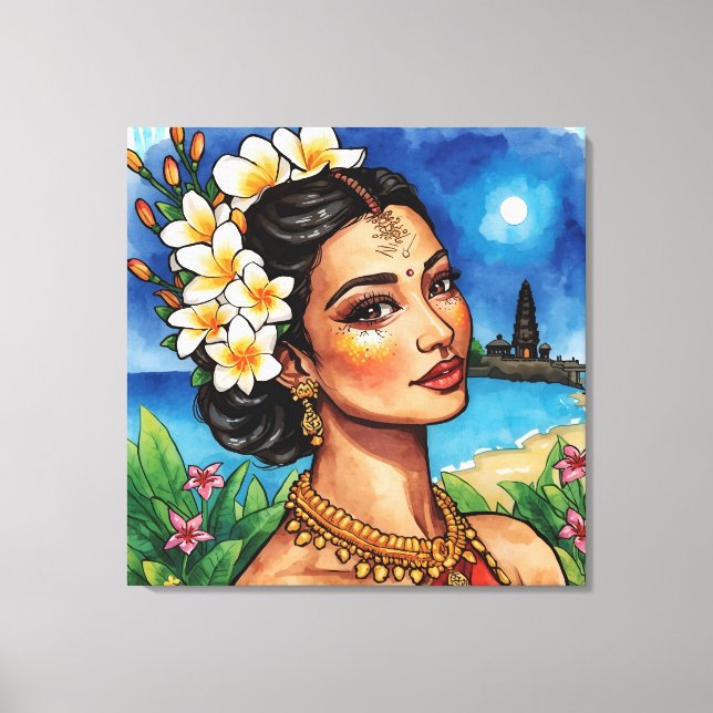 Lienzo The Beauty of Bali , Culture and Tropical Nature (Anverso)