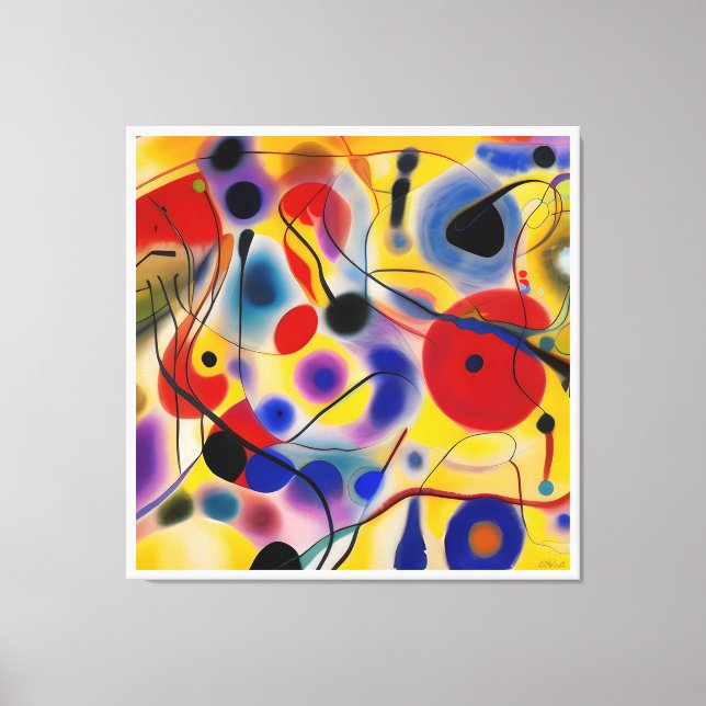 Lienzo The Blue 10 Abstract Meets Red 6 (Anverso)