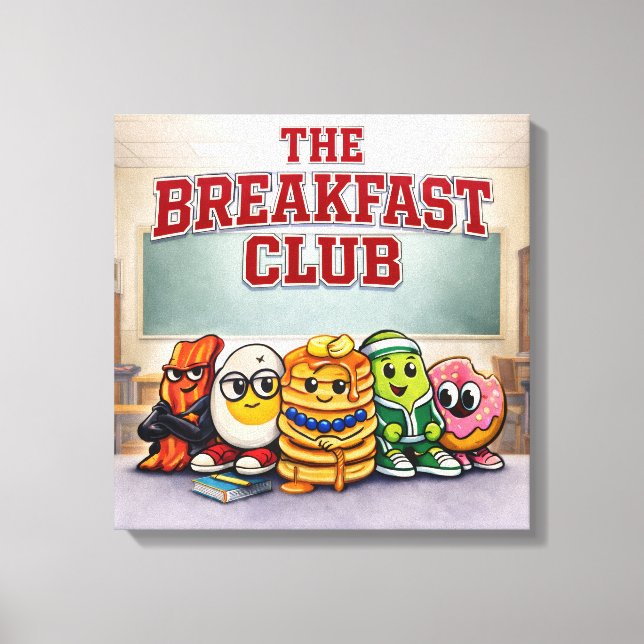 Lienzo The Breakfast Club - Adictos a la Comida (Anverso)