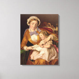 Lienzo The First Lesson, pub. por Baxter, 1855 (edición i