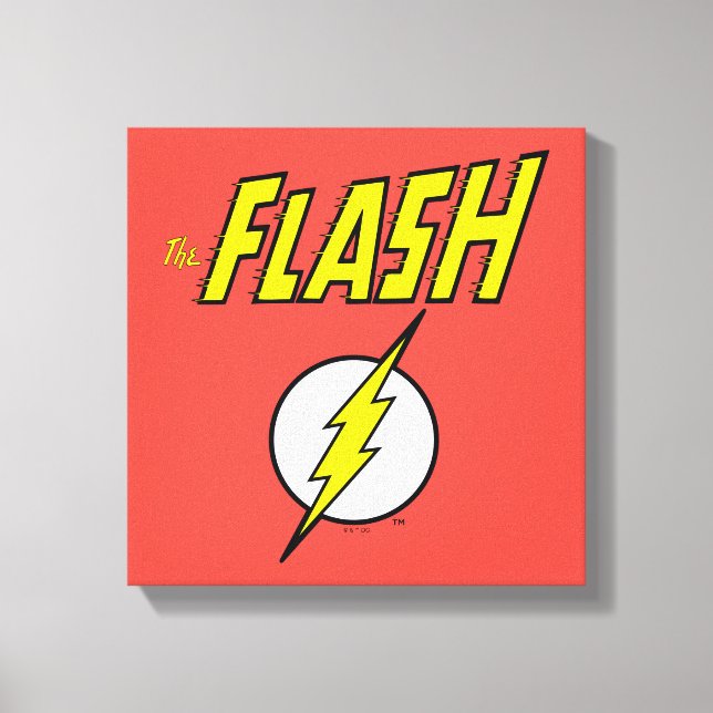 Lienzo The Flash Name & Lightning Bolt Logo (Anverso)