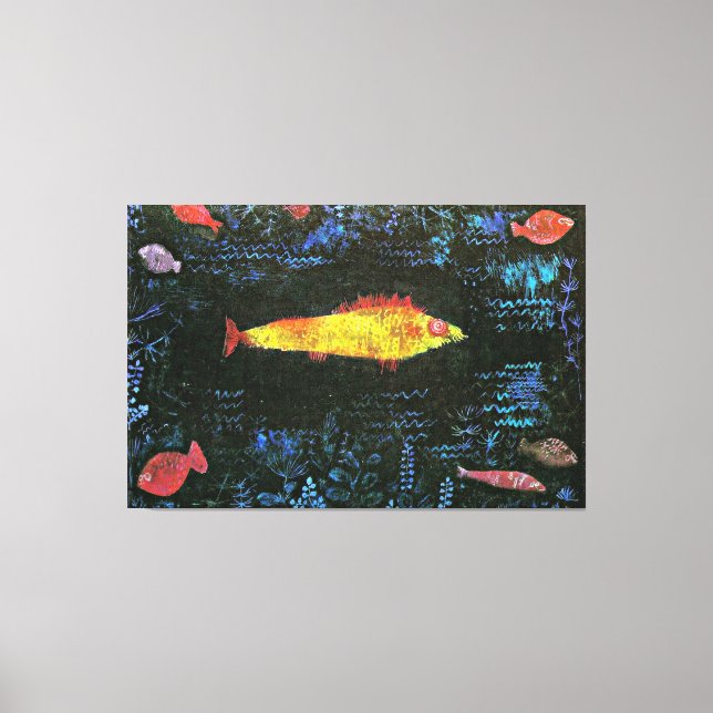 Lienzo The Goldfish by Paul Klee (Anverso)