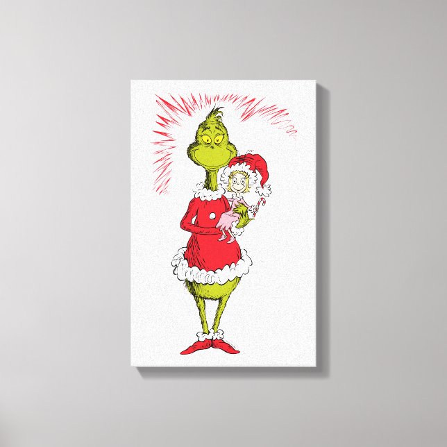 Lienzo The Grinch Holds Cindy Lou Who (Anverso)
