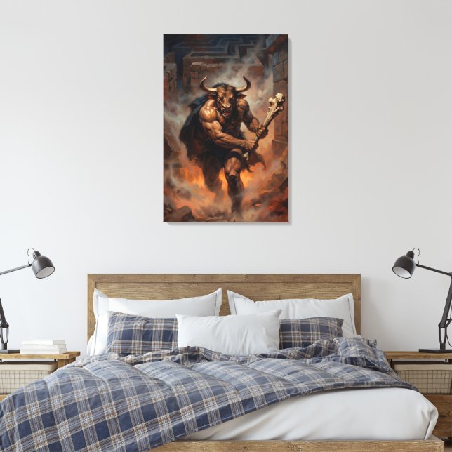 Lienzo The Hulking Minotaur of the Labyrinth (Insitu(Dormitorio))