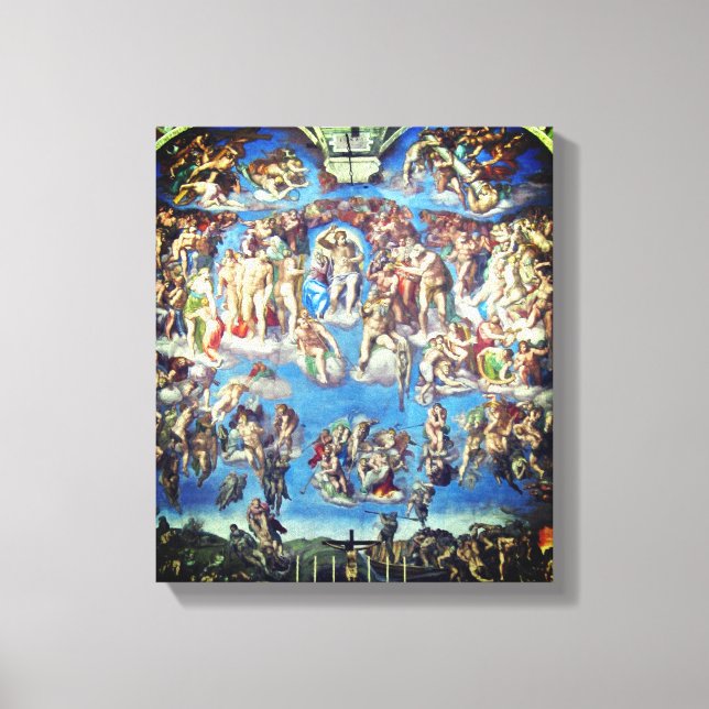 Lienzo The Last Judgment – Michelangelo Buonarroti (Anverso)