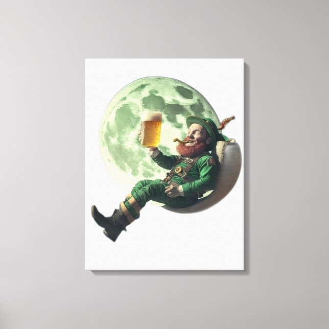 Lienzo "The legend of the brewer leprechaun" (Anverso)