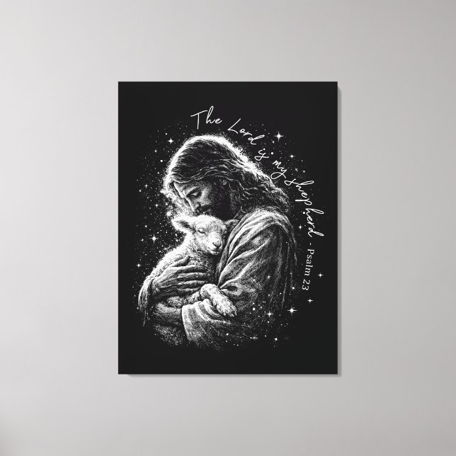 Lienzo The Lord is my Shepard. Psalm 23. (Anverso)