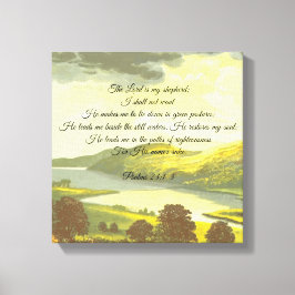 Lienzo The Lord is my Shepard Stretched Canvas