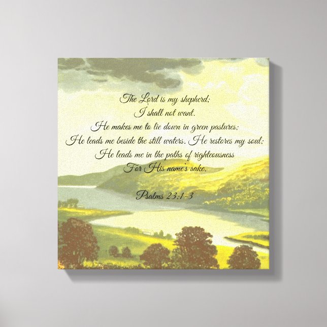 Lienzo The Lord is my Shepard Stretched Canvas (Anverso)