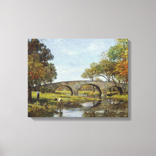 Lienzo The Old Bridge (por Theodore Robinson)