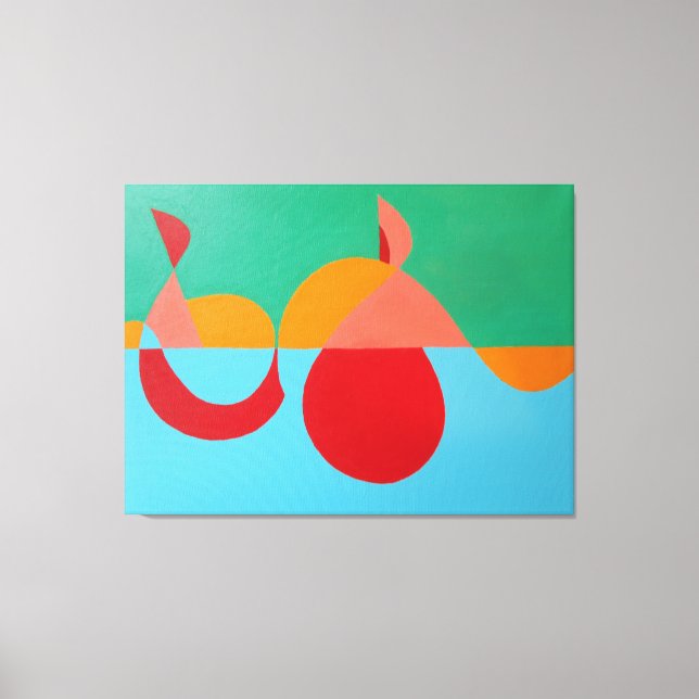 Lienzo The Orange Clef Modern Art Print (Anverso)