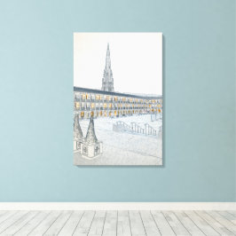 Lienzo The Piece Hall, Halifax, Boceto Arquitectónico