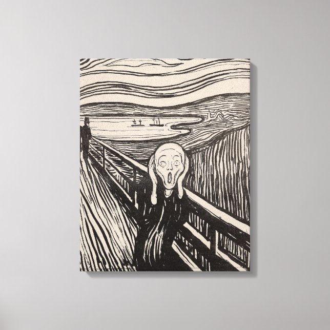 Lienzo "The Scream" por Edvard Munch - 1895 - Noruega (Anverso)