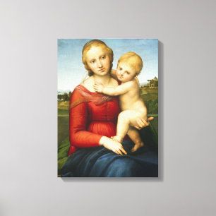 Lienzo The Small Cowper Madonna, c.1505 (aceite en el pan