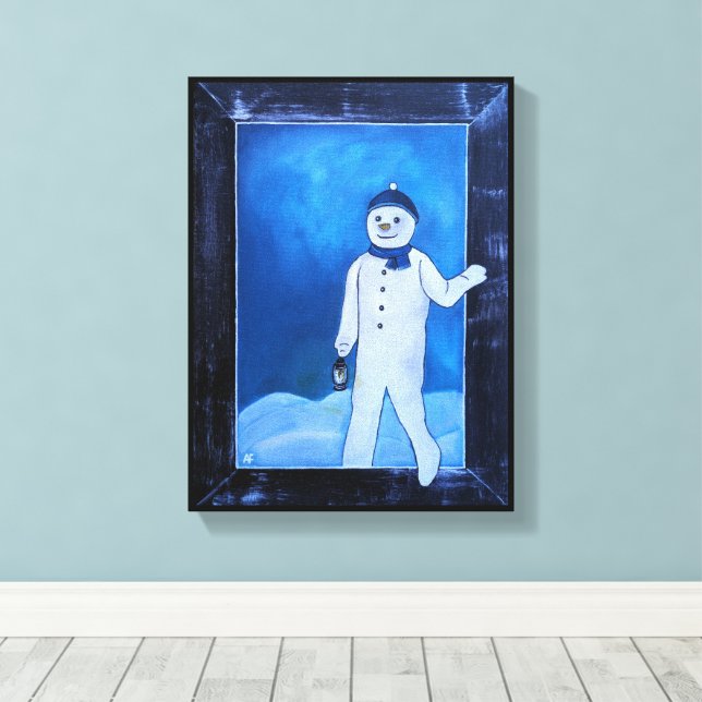 Lienzo The Snowman's Escape Painting by Alfred Fox (Insitu (piso de madera))