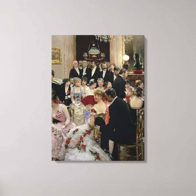 Lienzo The Soiree, c.1880 (Anverso)