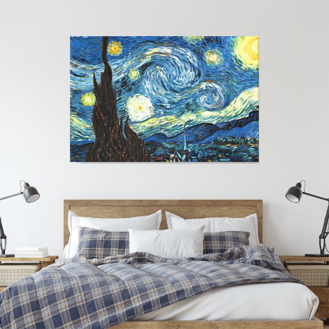 Lienzo The Starry Night by Vincent Van Gogh (Insitu(Dormitorio))